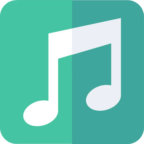 Icono Musical Música Audio Estilo Plano — Vector de stock
