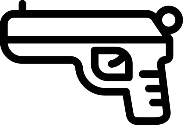 Pistola Pistola Revólver Ícone Estilo Esboço — Vetor de Stock