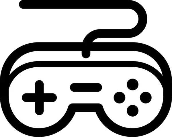 Controller Spel Gamepad Ikon Kontur Stil — Stock vektor