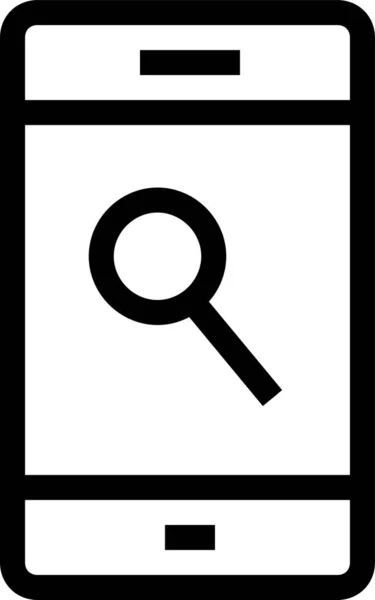 Ikona Iphonu Mobilního Zařízení Stylu Osnovy — Stockový vektor