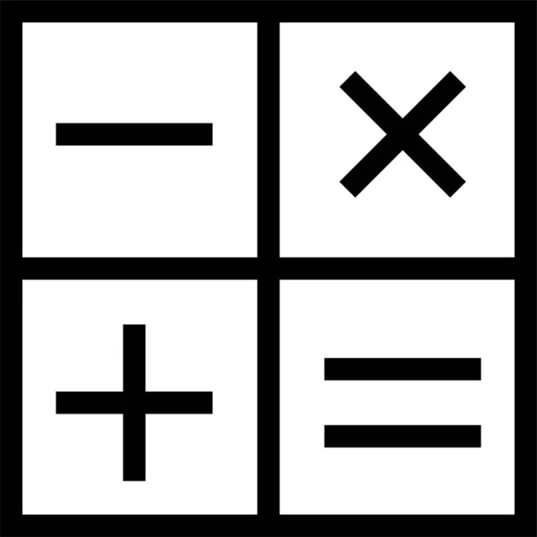 Abacus Accounting Calcular Icono Estilo Esquema — Vector de stock