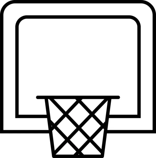 Basketballbox Ikone Outline Stil — Stockvektor