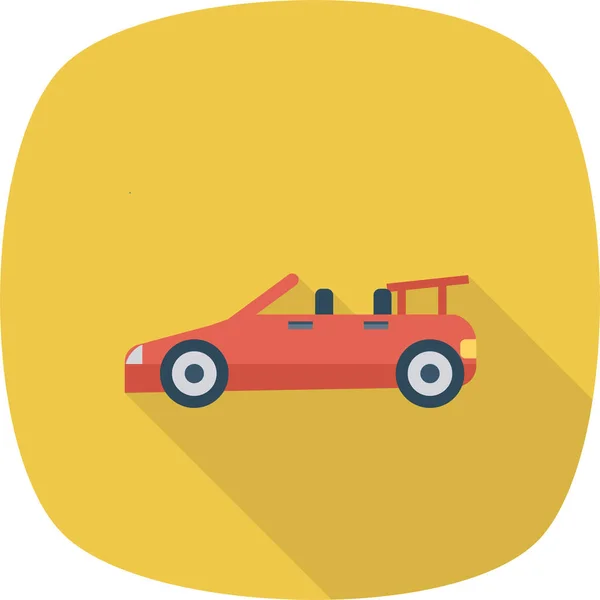 Auto Coche Deportivo Icono Estilo Sombra Larga — Vector de stock