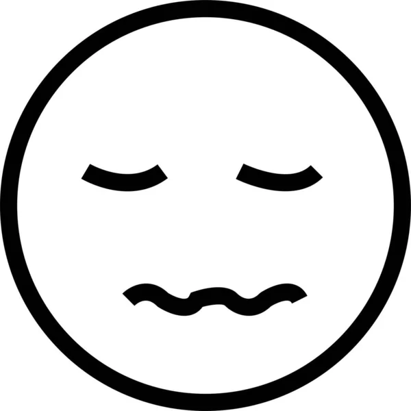 Emoji Emocje Istotne Ikona Zarysie Stylu — Wektor stockowy