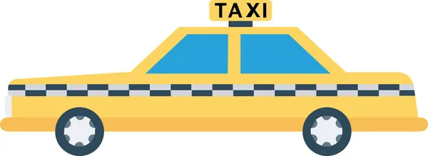 フラットスタイルの自動車タクシーアイコン — ストックベクタ