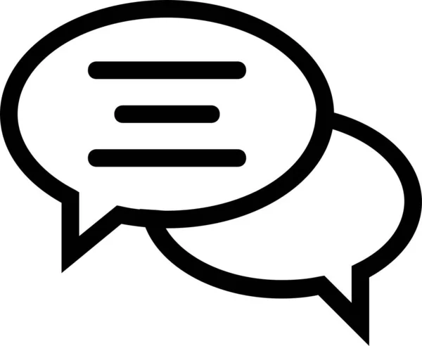 Bubble Chat Commentaar Pictogram Grote Lijnen Stijl — Stockvector