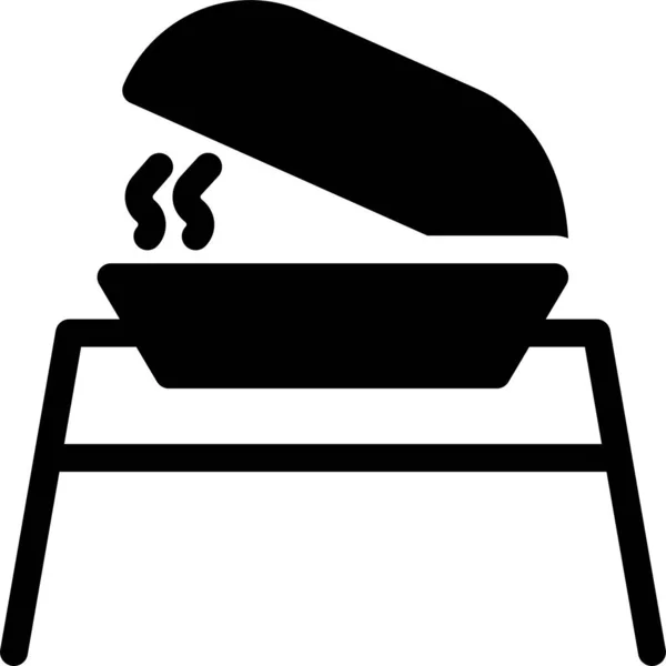 Bakkerij Koken Voedsel Pictogram Vaste Stijl — Stockvector