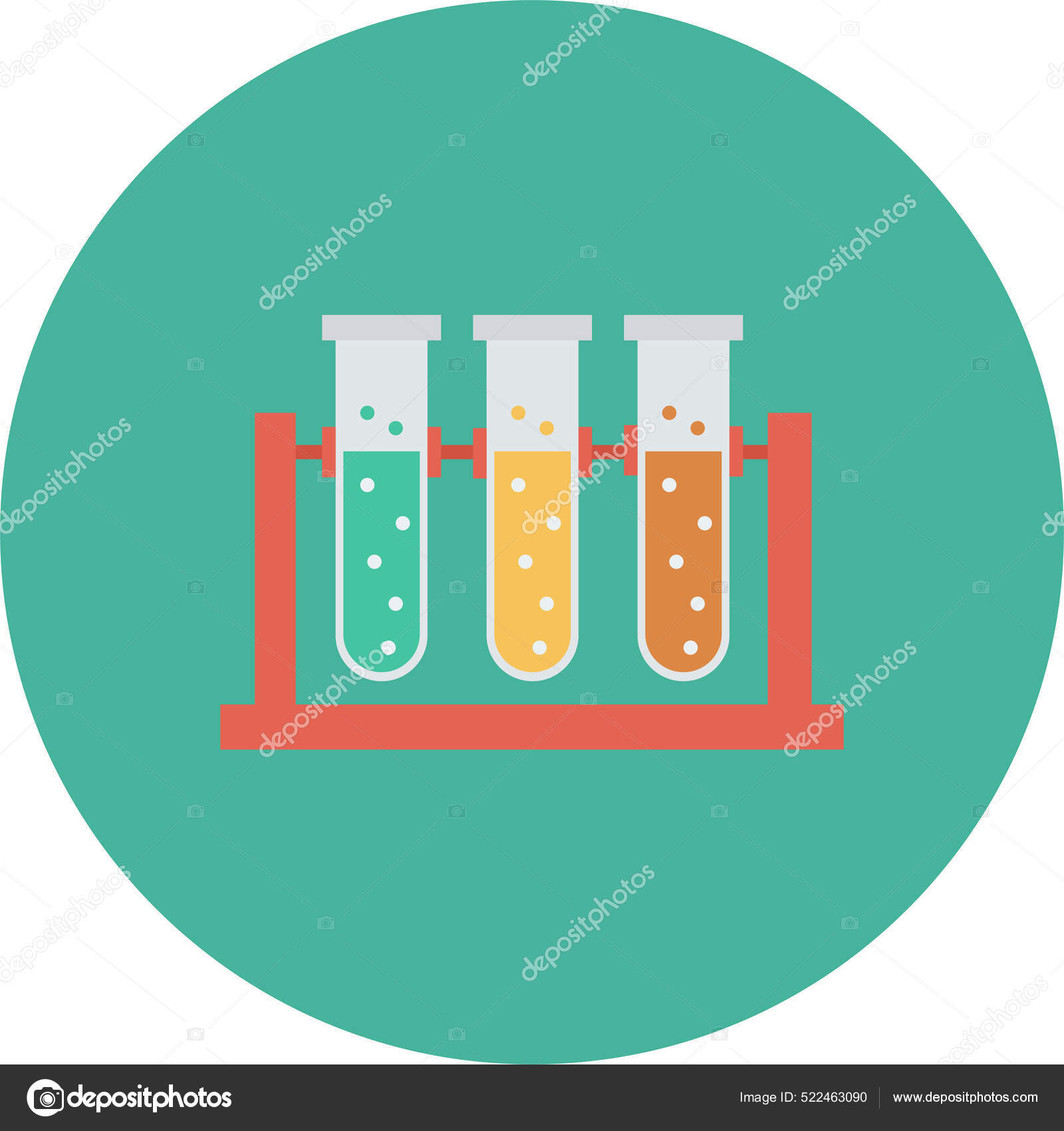 Chemical Chemistry Jar Icon Flat Style Stock Vector Image by