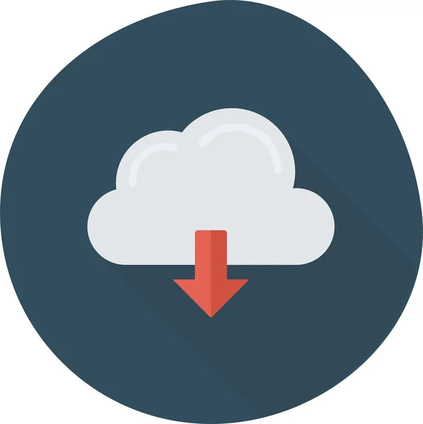 Ikona Połączenia Chmury Obliczeniowej Płaskim Stylu — Wektor stockowy