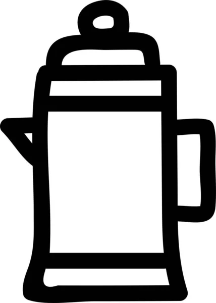 Getränkekrug Saft Ikone Handgezeichneten Stil — Stockvektor