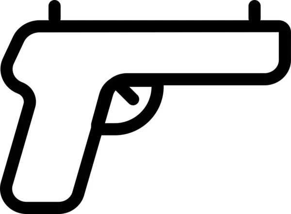 Пиктограмма Безопасности Пистолета Стиле Handdrawn — стоковый вектор