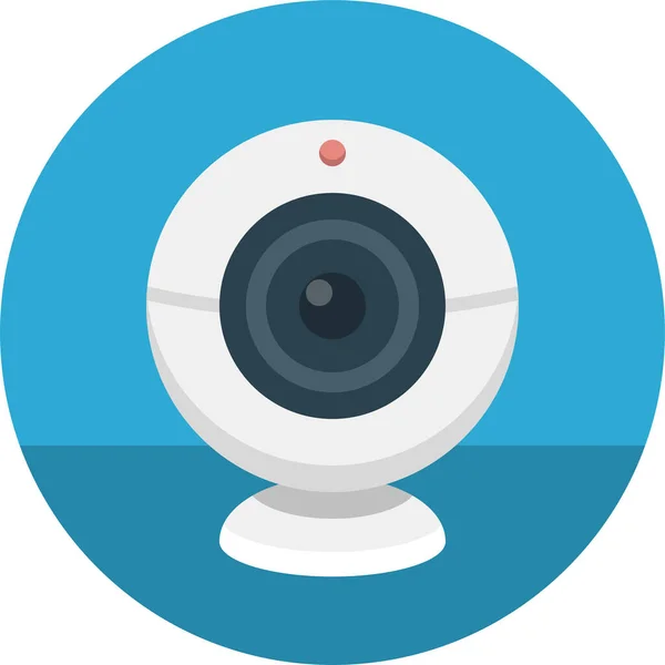 Cámara Leva Icono Webcam Estilo Plano — Archivo Imágenes Vectoriales