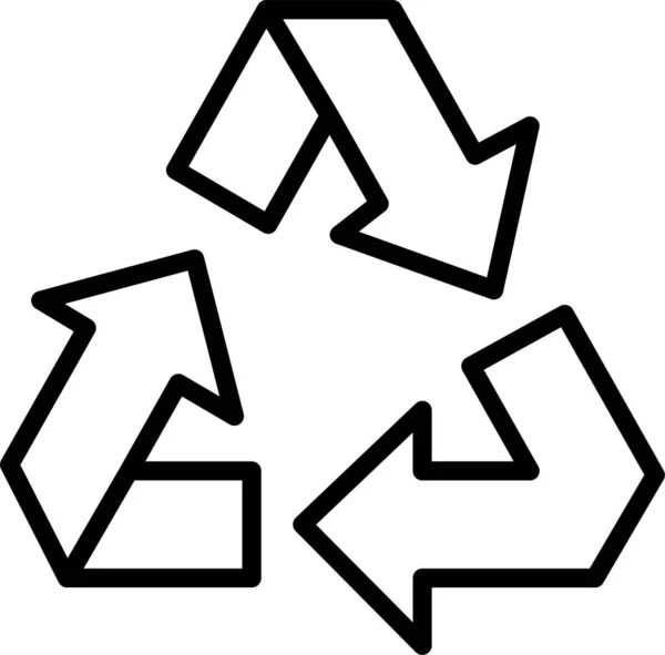 Reciclar Ícone Triangular Reciclagem —  Vetores de Stock