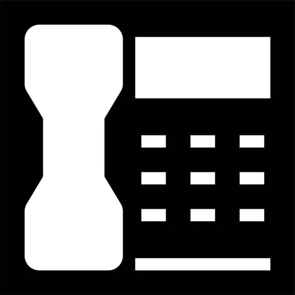 Bellen Contact Telefoon Pictogram Massieve Stijl — Stockvector