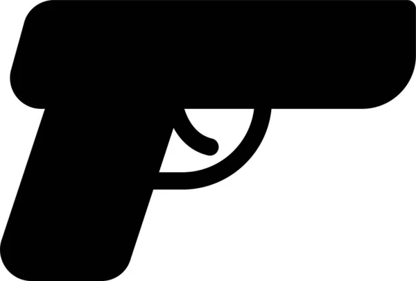 Pistola Pistola Revólver Icono Estilo Sólido — Vector de stock