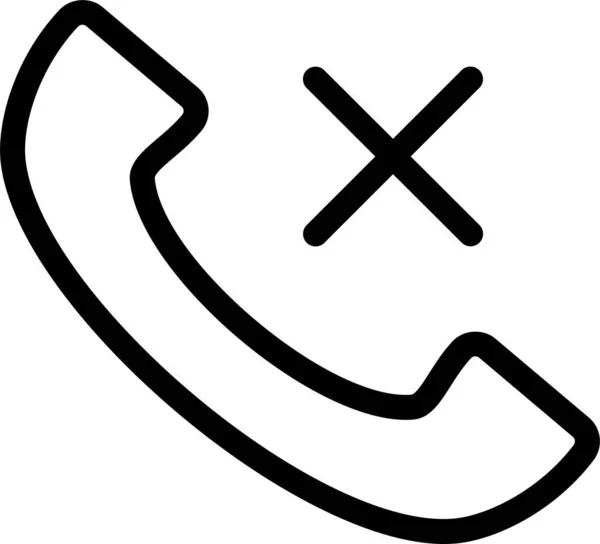 Значок Конечного Телефона Стиле Outline — стоковый вектор