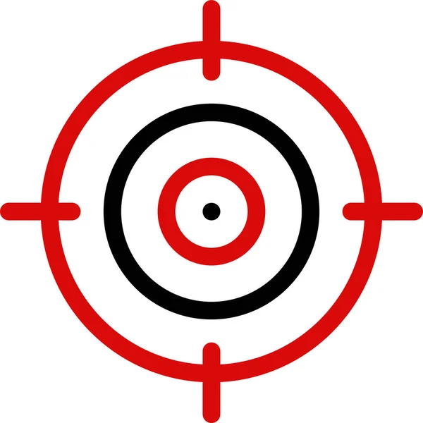 Стрелка Фокус Цель Значок Плоском Стиле — стоковый вектор