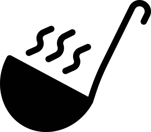 Bowl Chef Icono Cocina Estilo Sólido — Vector de stock