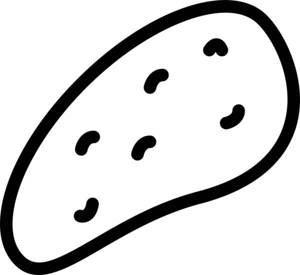 Ikon Kentang Goreng Patato Dalam Gaya Outline - Stok Vektor