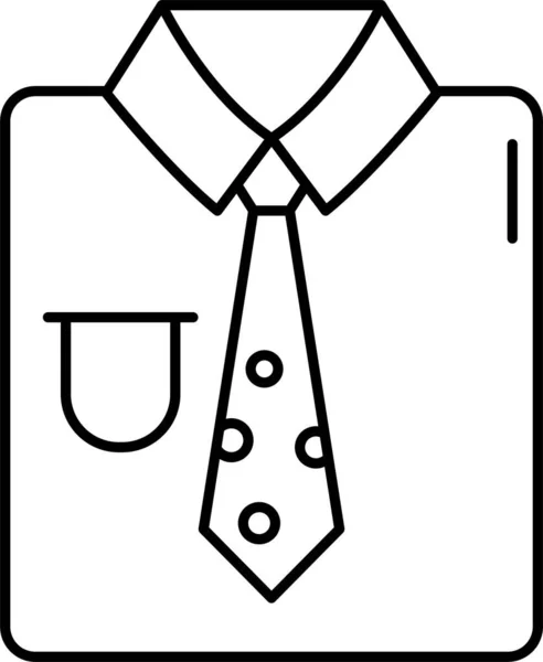 Cloth Dress Shirt Icon Outline Style — Stock Vector