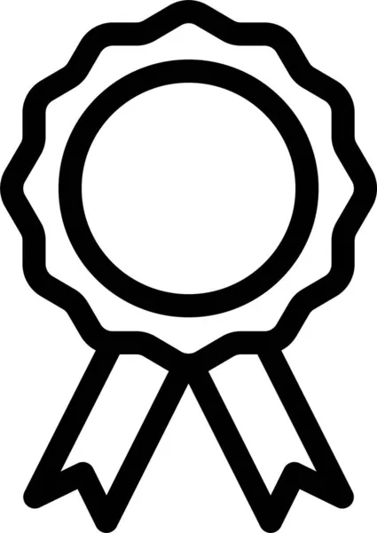 Ikona Cíle Odznaku Dosažení Stylu Osnovy — Stockový vektor