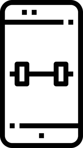 Mobiles Symbol Für Verbindungsübung Umriss Stil — Stockvektor