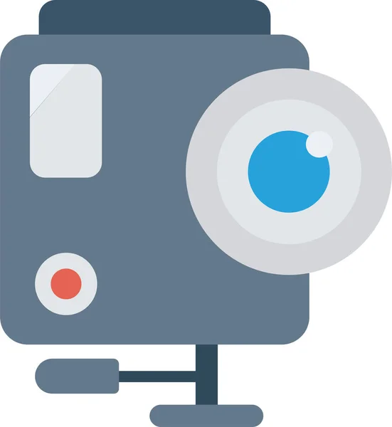 相机捕获装置图标为平面样式 — 图库矢量图片