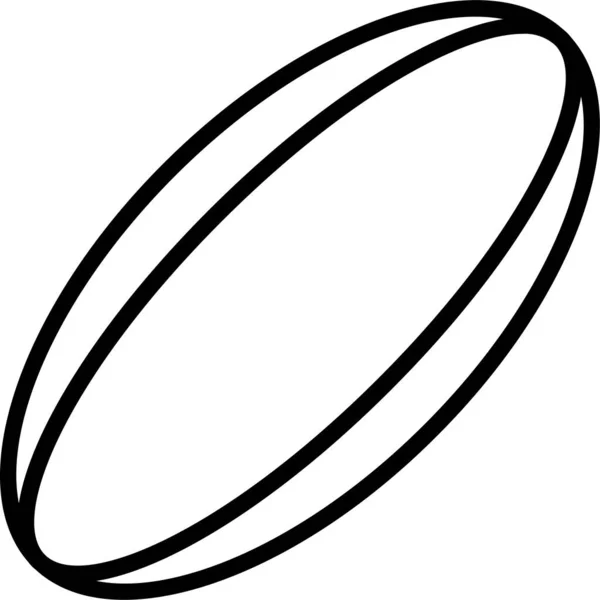 Кільце Гумовий Спортивний Значок Контурному Стилі — стоковий вектор