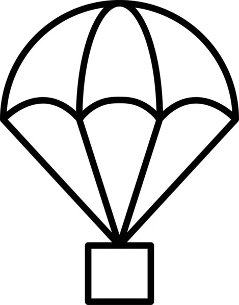 Airballon Flyg Ikon Konturstil — Stock vektor