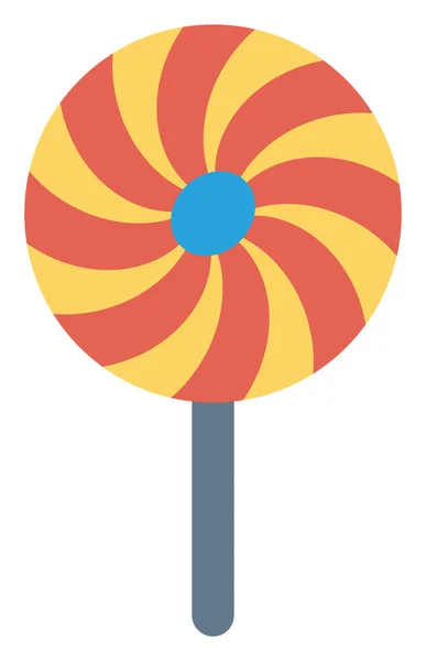 Candy Lollipop Sweets Icon Flat Style — Stock Vector