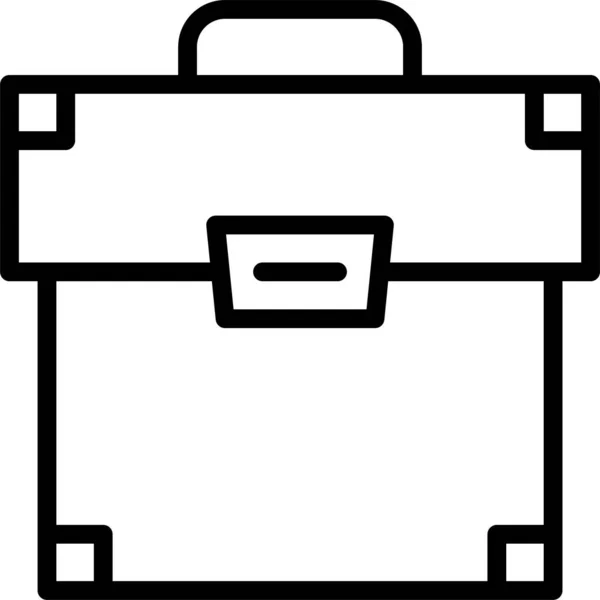 Taschenaktentasche Gepäcksymbol Umriss Stil — Stockvektor