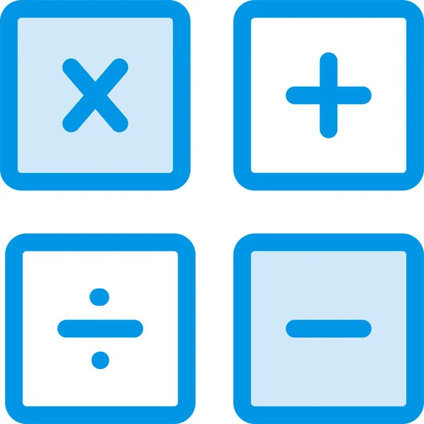 Comptabilité Calculer Icône Calculatrice Dans Style Contour Rempli — Image vectorielle