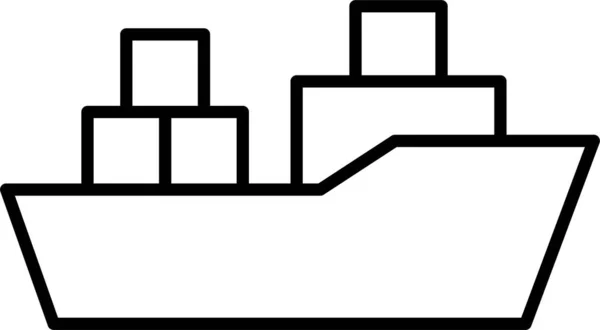 Loď Nákladní Námořní Ikona — Stockový vektor
