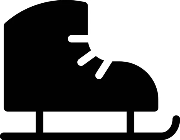 Icono Zapatos Hielo Juego Estilo Sólido — Vector de stock