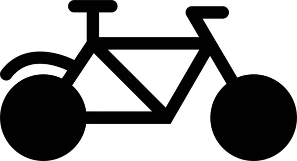 Auto Cycle Publiek Pictogram Massieve Stijl — Stockvector