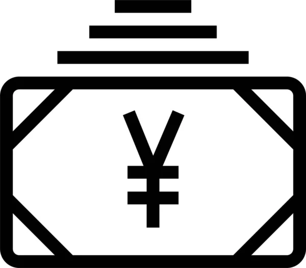 Значок Наличной Валюты Стиле Абриджа — стоковый вектор
