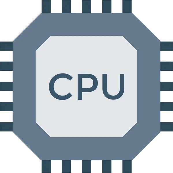 Chip Cpu Hardware Icoon Platte Stijl — Stockvector