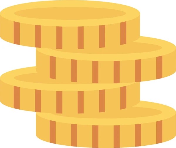 Hotovostní Mince Dolar Ikona Plochém Stylu — Stockový vektor