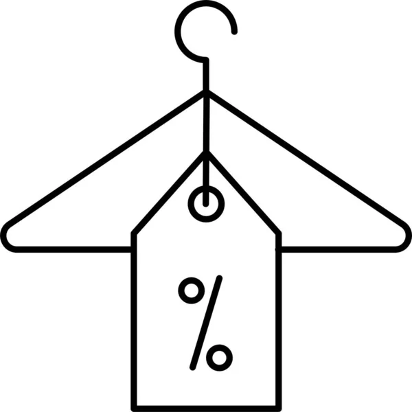 Rabattaufhänger Etikett Symbol Umriss Stil — Stockvektor