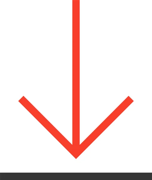 Flecha Hacia Abajo Icono Descarga Estilo Sólido — Vector de stock