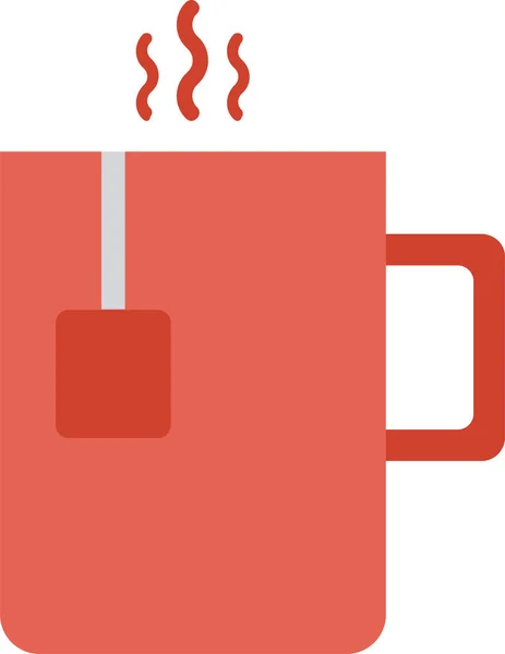 Pause Kaffeetassen Ikone Flachen Stil — Stockvektor