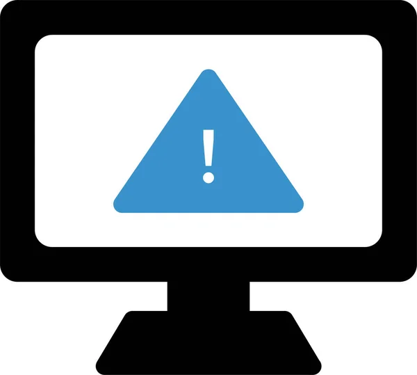 Alerta Icono Error Precaución Estilo Plano — Vector de stock