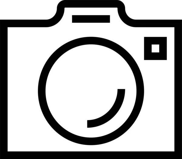 Digitální Ikona Fotoaparátu Stylu Osnovy — Stockový vektor