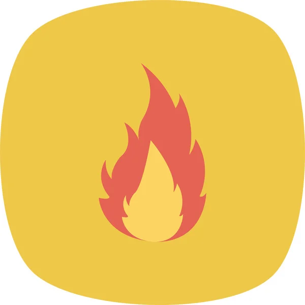 Burning Fire Flame Icon Badge Style — стоковый вектор