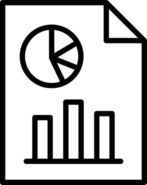 Diagramm Bericht Diagramm Symbol Umrissstil — Stockvektor