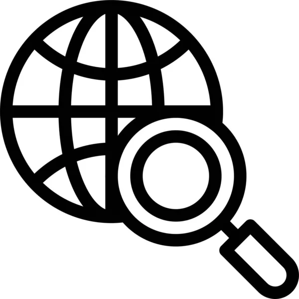 Icono Internet Datos Del Navegador Estilo Esquema — Vector de stock