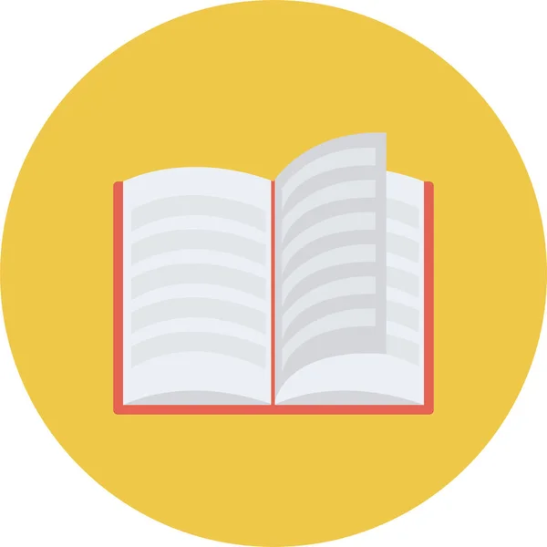 Book Education Learning Icon Flat Style — Stock Vector