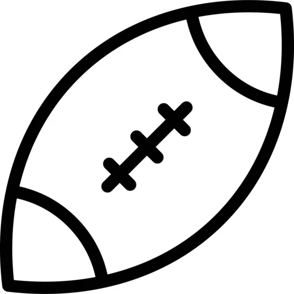 Значок Игры Мяч Стиле Абрис — стоковый вектор