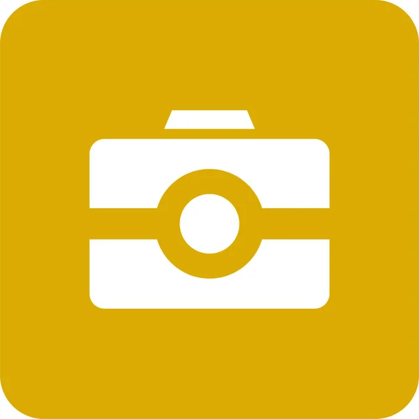 Ikona Cyfrowa Aparatu Fotograficznego Stylu Odznaki — Wektor stockowy