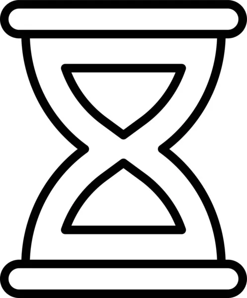 Horloge Sablier Icône Temps Dans Style Contour — Image vectorielle